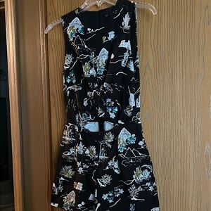 Zara Blue and White Sleeveless Jumpsuit Cocktail